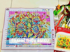 Tranh thêu chữ thập Hoa hướng dương VS8086, kích thước 60 x 50 cm