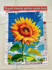 [Thêu 4 sợi] Tranh thêu kín chữ thập Hoa hướng dương 69652, kích thước 60 x 80 cm