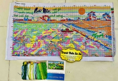 Tranh thêu kín quê hương TT2003, kích thước 120x60 cm