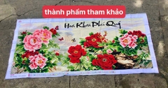 Tranh thêu kín Hoa mẫu đơn VS8022, kích thước 150x 65 cm
