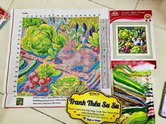 TRANH THÊU KÍN BÉ THỎ CÀ RỐT VS9067, KÍCH THƯỚC