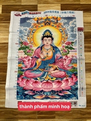 Tranh thêu quan âm bồ tát 68808, kích thước, 60x 80 cm