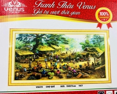 Tranh thêu kín Chợ quê VS8215, kích thước 150x70 cm
