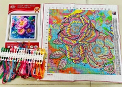 TRANH HOA MẪU ĐƠN VS9105, KÍCH THƯỚC 50X  50 CM