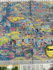 Tranh thêu kín Chợ quê VS8215, kích thước 150x70 cm