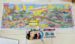 Tranh thêu kín Giang Nam 69696, 184 x 70 cm
