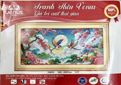 Tranh thêu kín Mùa xuân hoa nở VS8076, kích thước 45 x 91 cm