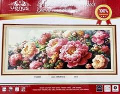 Tranh thêu kín Hoa mẫu đơn VS8805, kích thước 150 x 65 cm