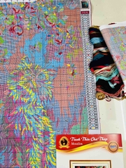 TRANH THÊU KÍN BÉ MÈO DỄ THƯƠNG H242, KÍCH THƯỚC 50 X 76 CM