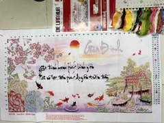 Tranh thêu chữ thập Gia đình DLH223129, Kích thước 84 x 47 cm