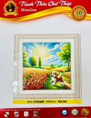 Tranh thêu kín Mùa vụ đủ đầy 3014, kích thước 50x 50 cm