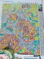 Tranh thêu Hoa mẫu đơn 6413, kích thước 50 x 68 cm