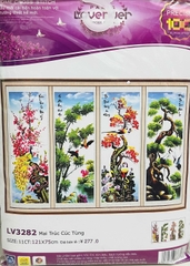 Tranh thêu chữ thập Tứ quý LV3235, LV3236, LV3266, LV3282, LV3313, LV3262