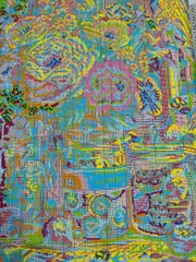 Tranh thêu kín con công hoa mẫu đơn VS9154, kích thước 63 x 81 cm