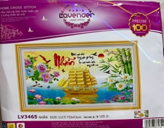 Tranh thêu chữ thập chữ Nhẫn LV3465, LV3399