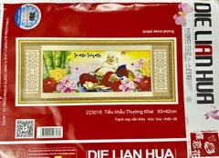 Tranh thêu chữ thập Phật di lặc 223018, tranh thêu 3D, kích thước 93 x 42 cm