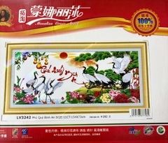 [Hàng mới] Tranh thêu Phú quý bình an LV3242, kích thước 153 x 73 cm