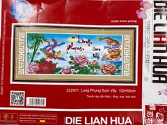 Tranh thêu chữ thập Long phụng sum vầy LV3541, LV3500 (thêu 3D)