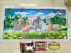 Tranh thêu Mã đáo thành công 222430, kích thước 138 x 75 cm