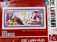 Tranh thêu chữ thập Đôi công (gia hòa) 88944, kích thước 85 x 40 cm