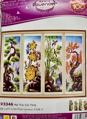Tranh thêu chữ thập Tứ quý LV3235, LV3236, LV3266, LV3282, LV3313, LV3262