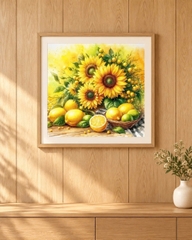 Tranh thêu kín Hoa hướng dương VS9181, kích thước 50 x 50 cm