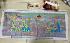 Tranh thêu kín Mã đáo thành công DW0570, kích thước 150 x 60 cm