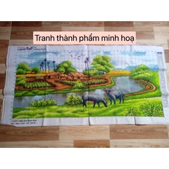 Tranh thêu chữ thập Miền quê thanh bình VS8238, kích thước 100 x 50 cm