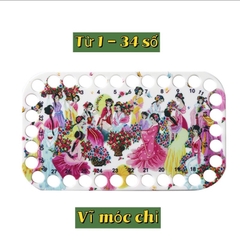 Bảng mica móc chỉ tranh thêu chữ thập