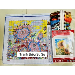 Tranh thêu kín Hoa hướng dương VS8974, kích thước 50 x 50 cm
