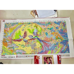 Tranh thêu kín Phong cảnh mùa xuân VS8254, kích thước 90 x 50 cm