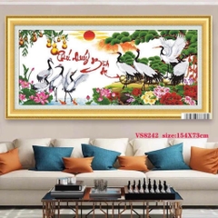[Hàng mới] Tranh thêu Phú quý bình an LV3242, kích thước 153 x 73 cm