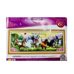Tranh thêu Mã đáo thành công (thêu 3D) LV3270, kích thước 142 x 58 cm