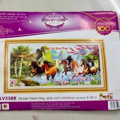 Tranh thêu Mã đáo thành công LV3388, kích thước 100 x 50 cm (thêu 3D)