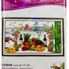 Tranh thêu chữ Phúc LV3540, kích thước 67x 43 cm