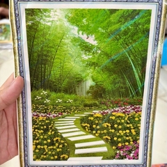 Tranh thêu kín Trúc báo bình an MN0199, kích thước 150 x 75 cm