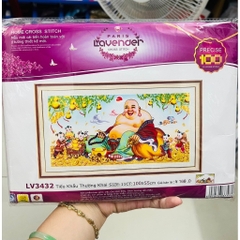 Tranh thêu chữ thập Phật di lặc LV3432, kích thước 100 x 55 cm