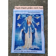 Tranh thêu kín chữ thập Đức mẹ Maria VS8005, kích thước 60 x 80cm