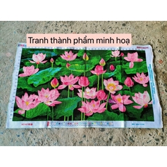 Tranh thêu kín chữ thập Đầm sen MH2167, kích thước 100 x 60 cm