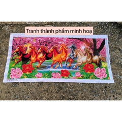 Tranh thêu chữ thập Mã đáo thành công LV3326, tranh thêu 3D, kích thước 120 x 60 cm