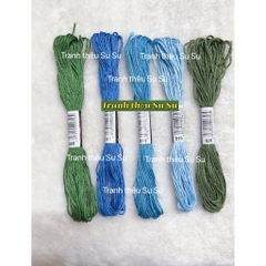 [HCM] 1 tép chỉ thêu cotton theo mã theo hệ DMC, mã từ 500 đến 598