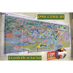 Tranh thêu kín chữ thập phong cảnh DX1153, kích thước 172*70 cm
