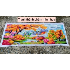 Tranh thêu kín chữ thập phong cảnh DX1153, kích thước 172*70 cm