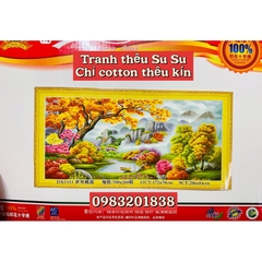 Tranh thêu kín chữ thập phong cảnh DX1153, kích thước 172*70 cm