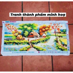 Tranh thêu kín chữ thập Phong cảnh quê hương 8Z725L, kích thước 100 x 50 cm