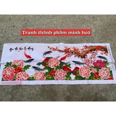 Tranh thêu chữ thập Gia hòa vạn sự hưng 223041, kích thước 136 x 53 cm