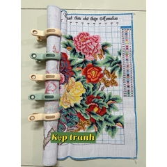 Kẹp vải thêu tranh thêu chữ thập