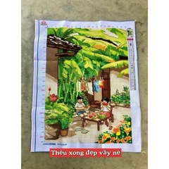 Tranh thêu kín Hạnh phúc bình yên VS8068, kích thước 50 x 70 cm