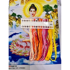 Tranh thêu chữ thập Phật thích ca LV3518, kích thước 50 x 70 cm