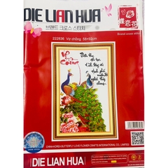 Tranh thêu chữ thập Vợ chồng 222836, kích thước 58 x 92 cm
